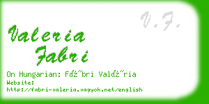 valeria fabri business card